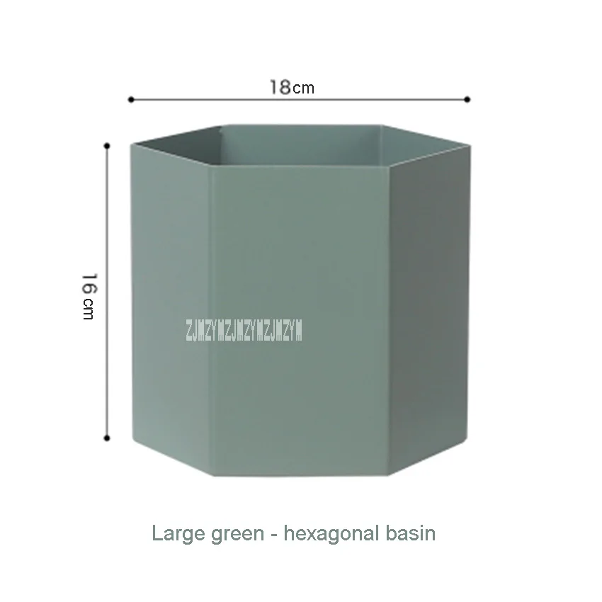 Креативный скандинавский шестигранный цветочный горшок высокого качества Hmoe балкон гостиная украшение сада комнатный горшок для растений - Цвет: big green pot
