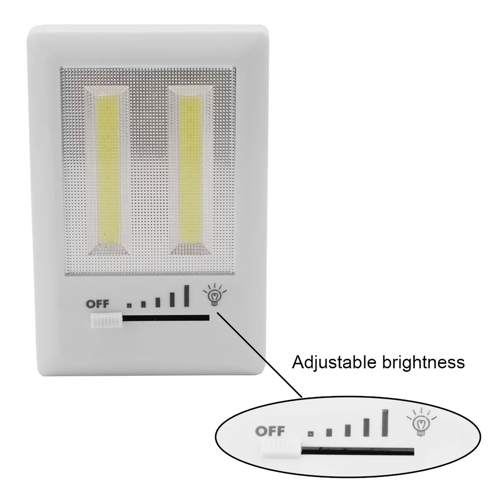 Беспроводной ночник на батарейках Регулируемый ползунковый Переключатель Магнитный ночник двойной COB светодиодный светильник для внутреннего шкафа