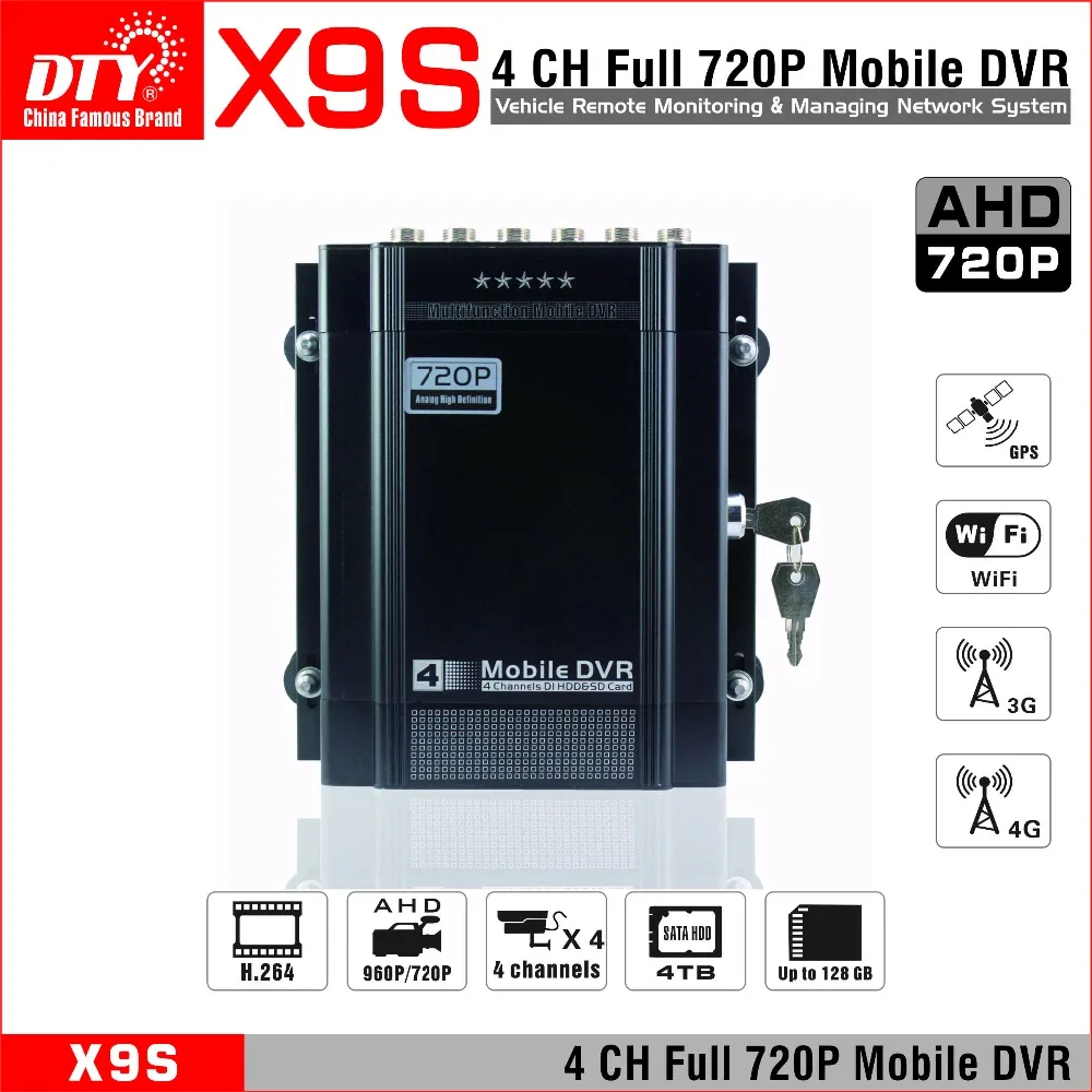  X9s-4GW (4g + gps + wifi) Universal CMSV6 ssd 720 p de 4 canales mdvr 4ch hdd dvr
