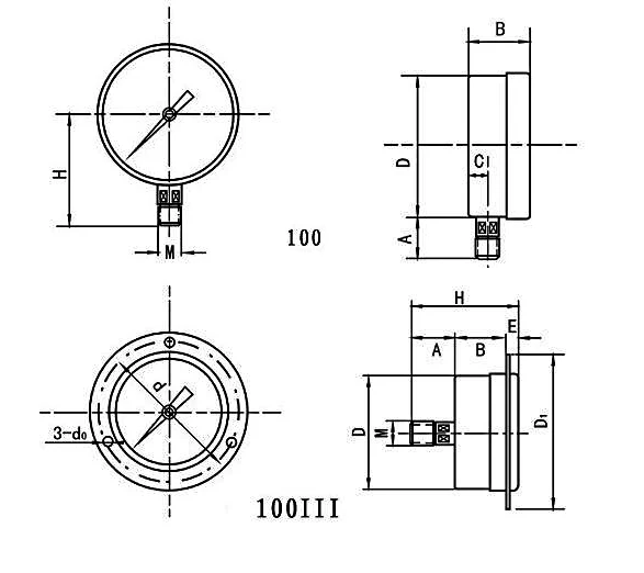 size of capsule pressure gauge