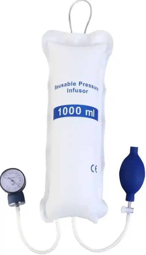 Medical Infusion pump pressure bag 500ml with gauge and hand pump ball