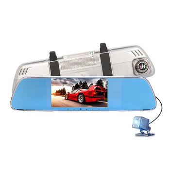 

YANTU 4.3" Dual Camera lens Review Mirror Car DVRS FHD 1080P G-Sensor Motion Detect parking mirror car camera video recorder