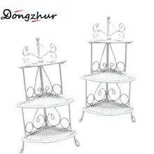 1/12 Железный художественный Миниатюрный Мини треугольник цветок стенд детские игрушки мебель белый 97*36 мм для детей кукольные домики модель аксессуары