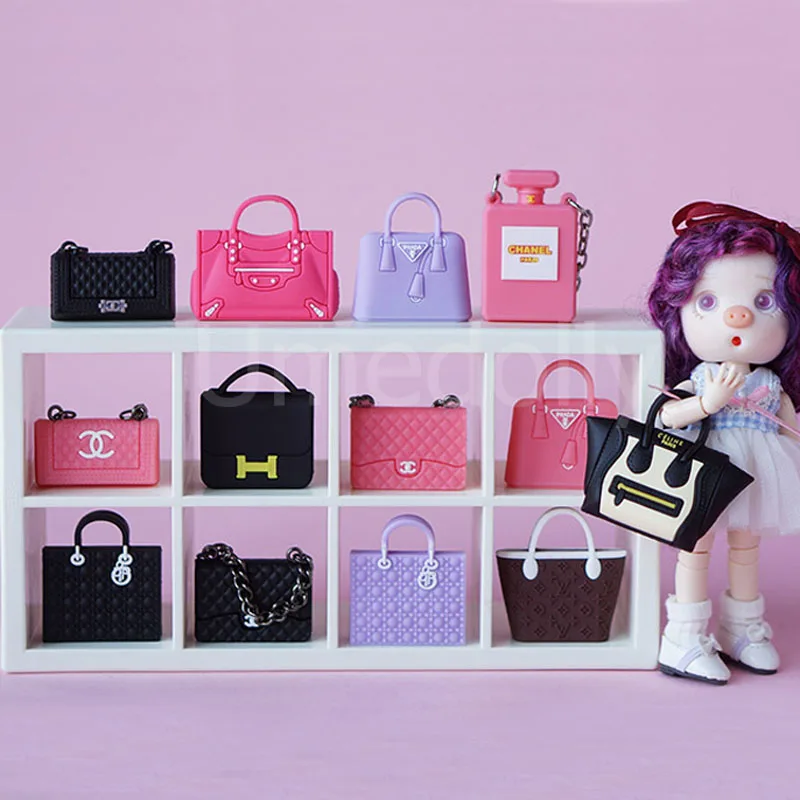 

1PCS Mini Classic 1/6 Doll Bag for Barbies, Blyth, Holala, OB11, Pullip, Licca, BJD Doll Handbag Clothes Accessories