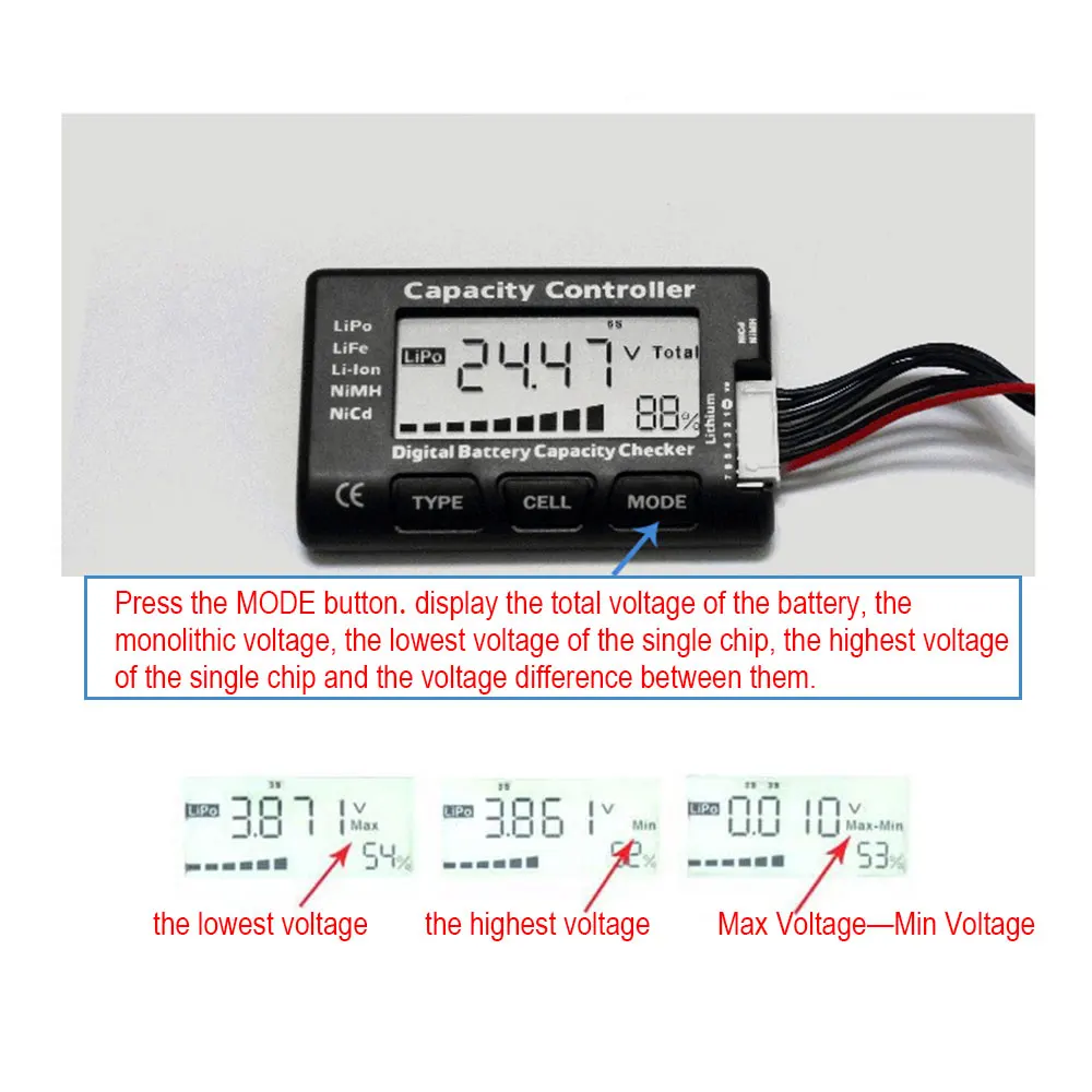 Мини цифровой аккумулятор Емкость Checker RC CellMeter 7 для LiPo LiFe Li-Ion NiMH Nicd батареи дропшиппинг