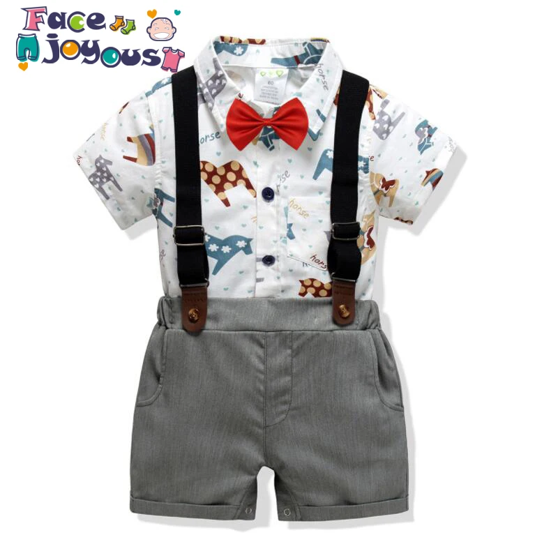 

Facejoyous Newborn Baby Girls Boys Romper Set Girl Rompers Boy Romper And Bib Pants 2 Pieces Suit Children Kids Clothing Sets