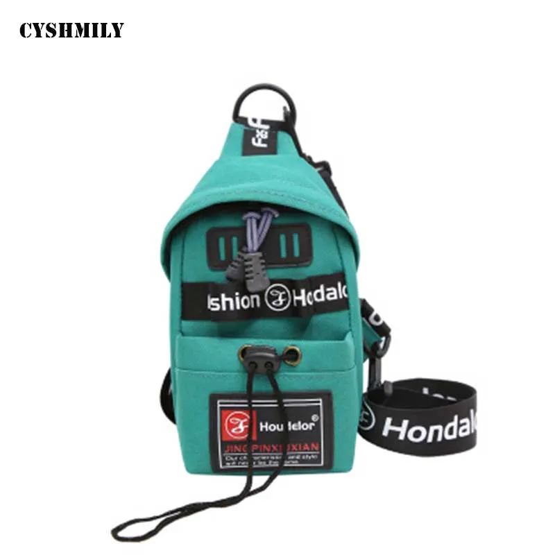 

CYSHMILY New Hip-Pop Patchwork Women Shoulder Bags Street Style Crossbody Canvas Cool Design Sports Messenger Bags For Women