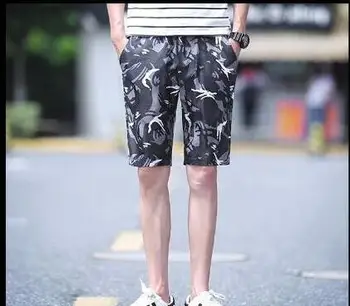 

Mens Active Trunks Workout Beach Short Men Casual Elastic Waist Polyester Short Pants Male Bottoms Quick Drying M-4XL