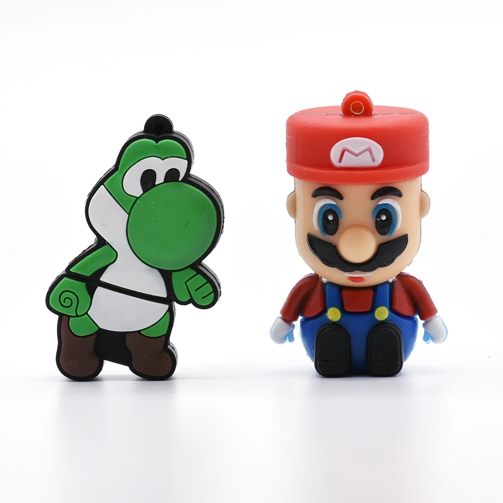Дешевый Марио мультфильм USB Flash Drive флеш накопитель 8 GB Марио динозавр в форме 64 GB memory stick u диск 4 GB 16 GB 32 GB флешки cool BOY подарок