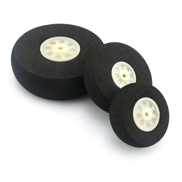 Cheap 4PCS Model Sponge Wheel Airplane Wheels Tyre High Strength Sponge Foam Tires for RC Model Aircraft Modified Spare Parts