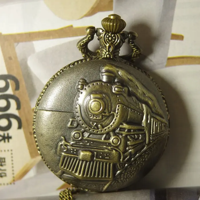 2017 мужские и женские винтажные бронзовые карманные часы в ретро стиле (большой