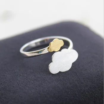 

Temperament Personality 925 Sterling Silver Jewelry Not Allergic Brushed Korean Clouds Of Female Models Opening Rings SR79