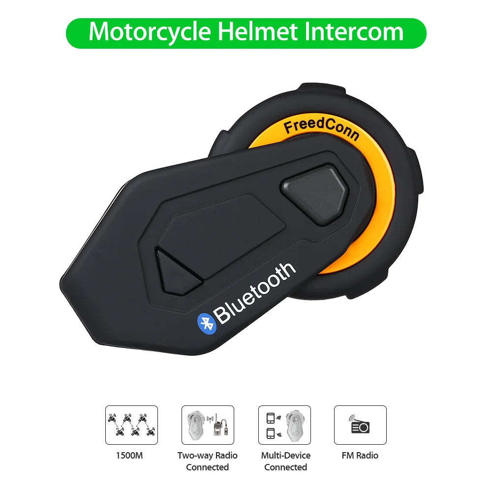 

FreedConn Full Deplux Bluetooth Intercom Motorcycle BT Interphone Motor Riding Intercom System T-MAX