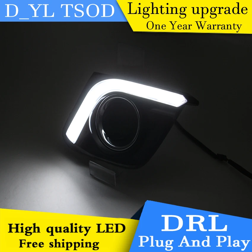 D_YL car styling new 2014 For Mazda 3 Axela led Daytime Running Light led Fog light High Quality