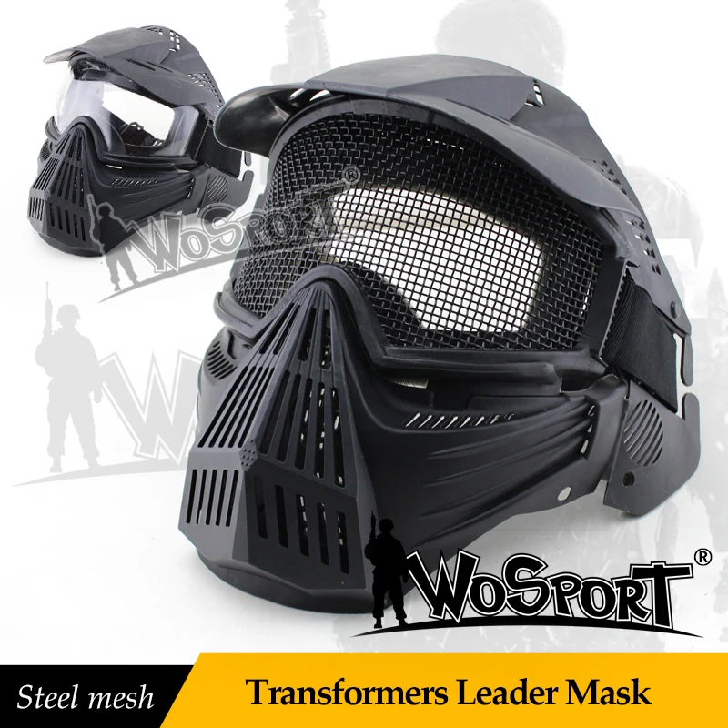 WoSporT Tactical Transformers Leader Mask Steel Mesh Breathable Full