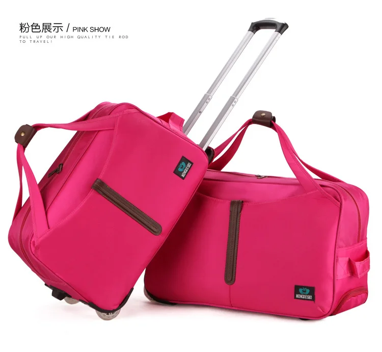 Brand Cabin Luggage Bag Rolling Suitcase Trolley Travel Bag On Wheels For Women Men Travel Duffle Oxford Wheeled Travel Bag