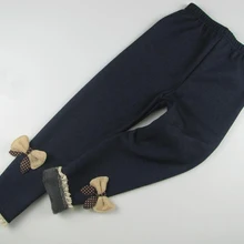 Детские узкие брюки с высокой талией флисовые Леггинсы Для маленьких девочек Брюки зимние штаны для милых девочек толстые брюки для 3-7 лет