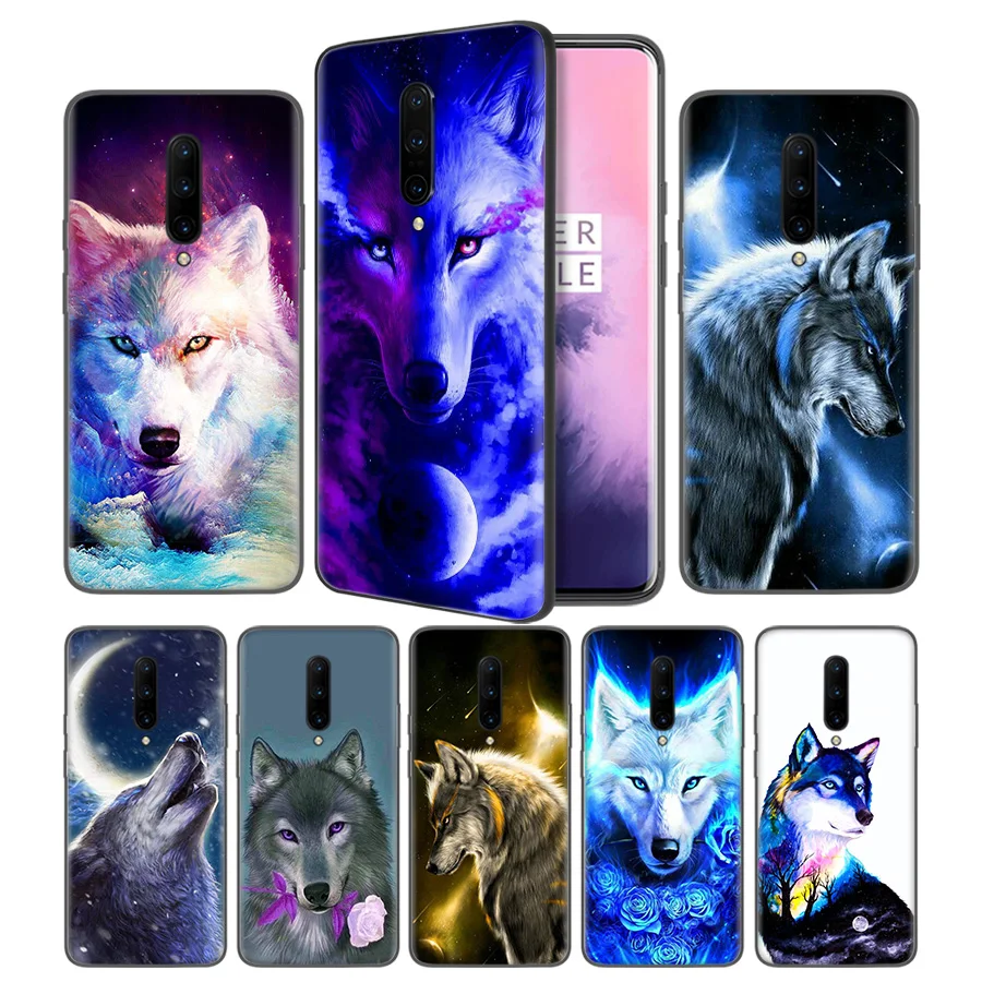 Wolf painting Soft Black Silicone Case Cover for font b OnePlus b font 6 6T font