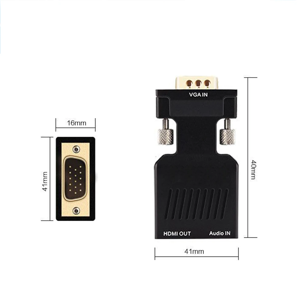Адаптер hdmi-vga женский штепсельный преобразователь, адаптер 1080 P цифровой аналоговый видео аудио для XBOX TV Box проектор дропшиппинг