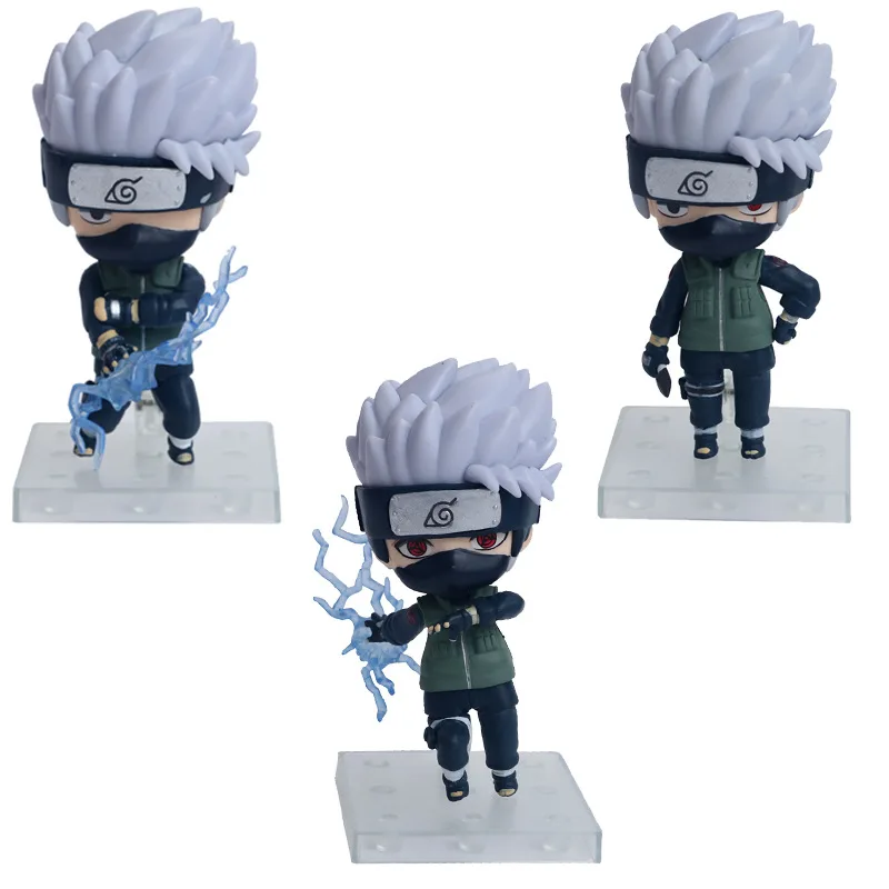 

3pcs/Set Naruto Q Ver. Kakashi Assembled Movable PVC Action Figure Cute Sasuke Multiple Collection Model Ornaments 10cm