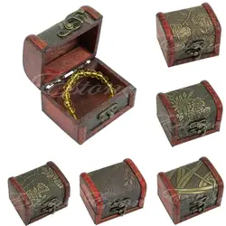 Ретро ювелирные изделия жемчужный браслет Ожерелье Органайзер для хранения деревянный чехол коробка подарок Горячая