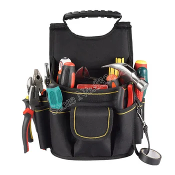 Electrician Waist Bag Tool Hand Bags Work Organizer Pouch Belt Men Multi-Pockets Tool Bag For Screwdriver Load Bearing 10KG