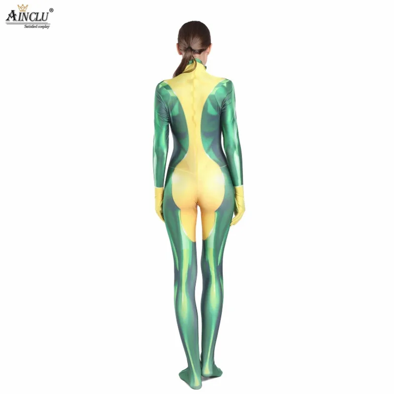 3D принт X-men Rogue Косплей Костюм лайкра спандекс сексуальный комбинезон Zentai для женщин/девочек/леди супергерой Хэллоуин X мужские костюмы