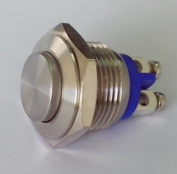 

10 Pieces 19mm pushbutton switch momentary 1NO stainless steel with screw/ pin terminal