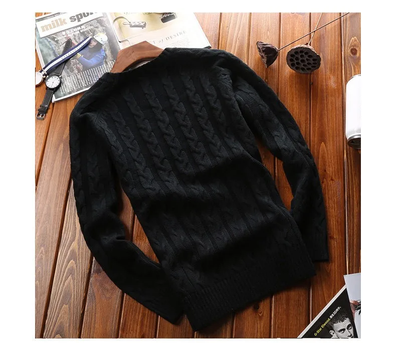 Muls шерстяной мужской пуловер свитера толстый круглый вырез узор Высокое качество свитер для мужчин осень зима черный серый мужской Джерси MS8926