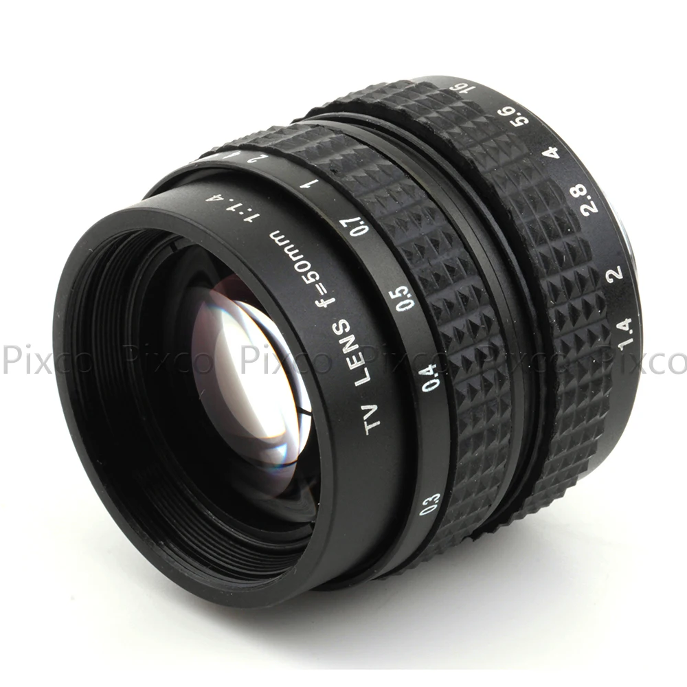 ADPLO 50 мм f/1,4 CC tv F1.4 объектив+ 3 подарочный Костюм для Canon EOS M Micro 4/3 Nex для Nikon 1 Pentax Q Fuji FX OM-DE-M10 II E-M5 II