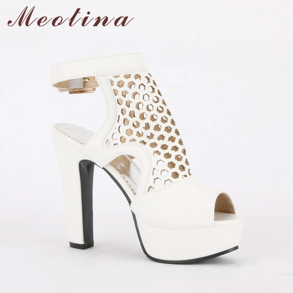 Meotina/женские босоножки обувь на платформе и высоком каблуке Босоножки-гладиаторы с открытым носком на пятке весенняя обувь на каблуке-шпильке размеры 34-43