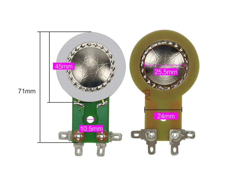 25,5 мм титановый мембранный рожок смоляная пленка Тройная звуковая катушка 25,4 мм ВЧ динамик ремонт