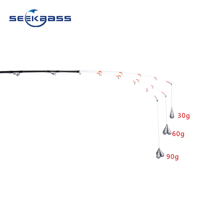 SEEKBASS 1,55 м продукт, светильник для лодки в соленой воде, удочка для кальмаров из твердого стекловолокна, наконечник для литья, Удочка TAI, резиновая удочка