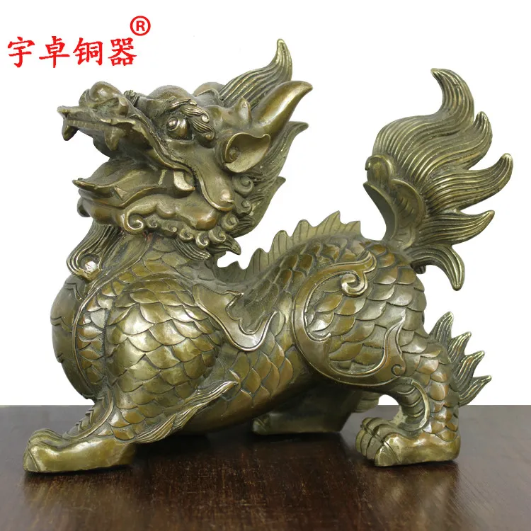 

Yu Zhuo a fortune of bronze copper kylin kylin copper crafts decorative decoration Home Furnishing Office