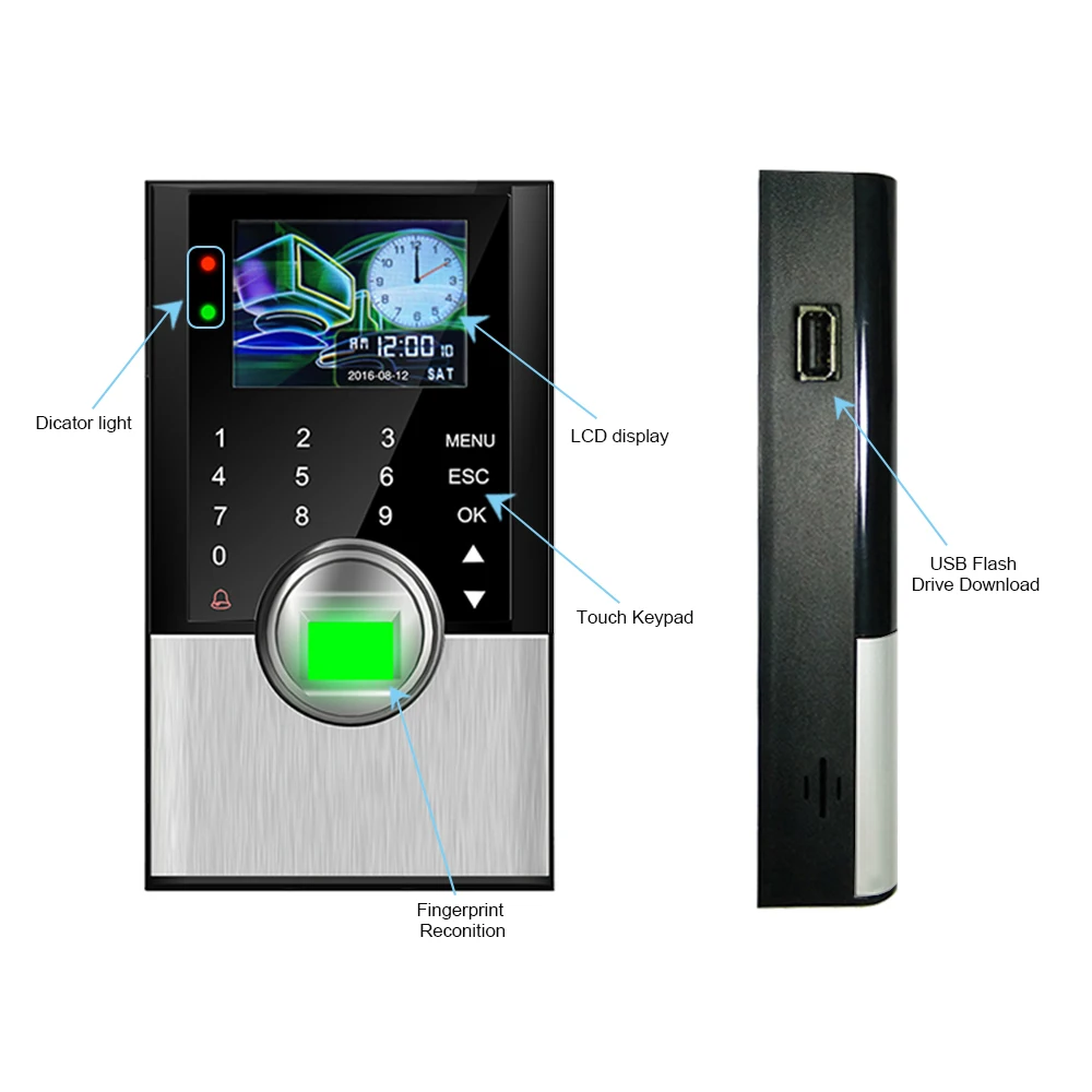 Biometric Attendance System Fingerprint Time Attendance System TCPIP Access Control Fingerprint&Card&Password Electronic Machine Biometric Attendance System Fingerprint Time Attendance System TCPIP Access Control Fingerprint&Card&Password Electronic Machine