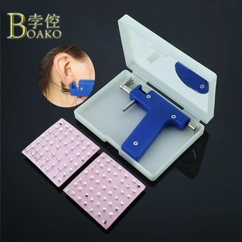 

BOAKO Ear Hole Drilling Machine Stainless Steel Ear Piercing Studs Gun Tool Kit including 98pcs Instrument Studs Tool Set B5