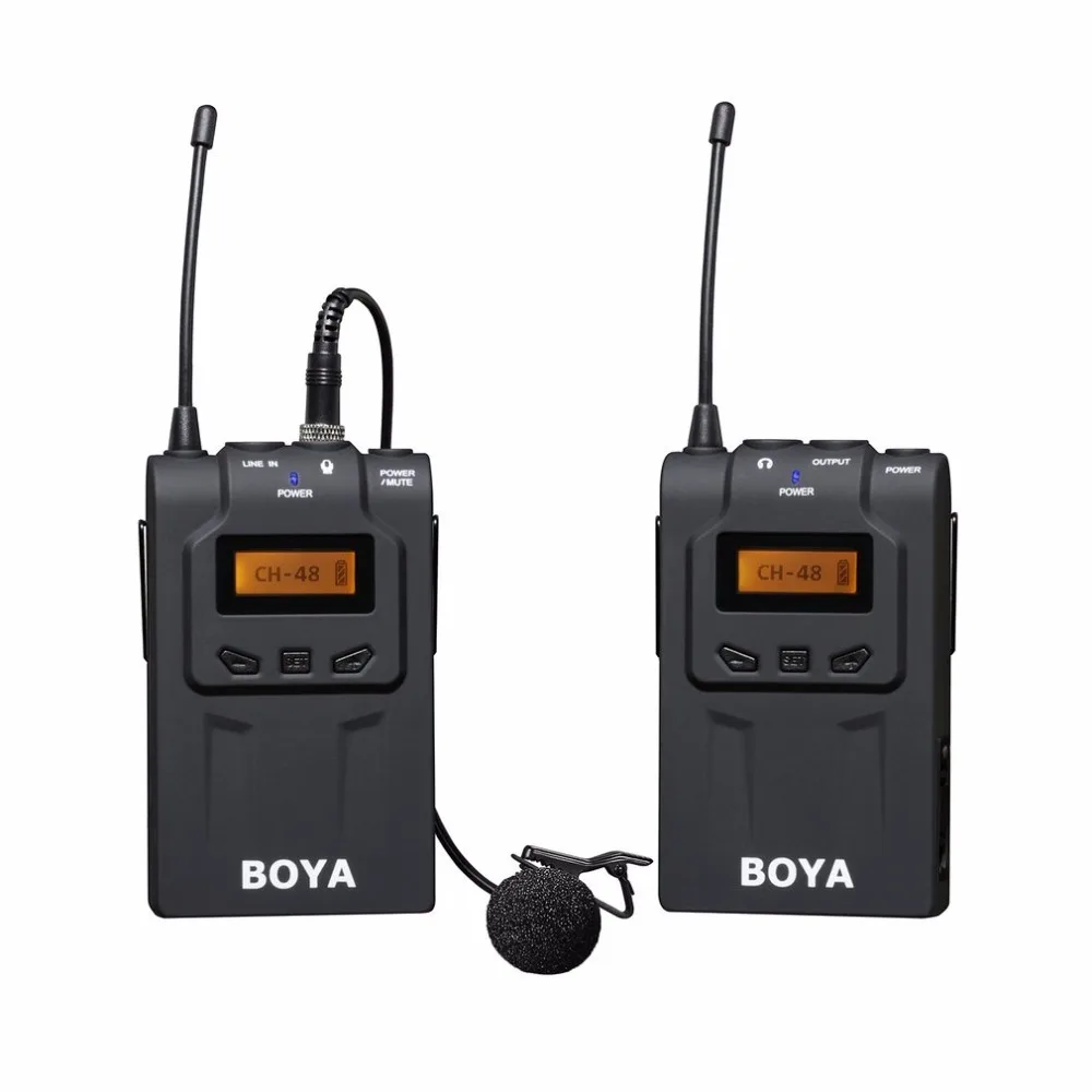 

BOYA BY-WM6 Wireless Microphone System 48 Channel Omni-directional Lavalier Microphone For DSLR Camcorders