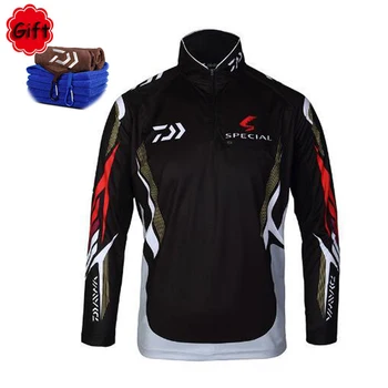 

Men Fishing Clothing Windproof Zipper Cold Jacket Coat Fishing Jersey Running Riding Fishing Clothes with Free Gift Towel