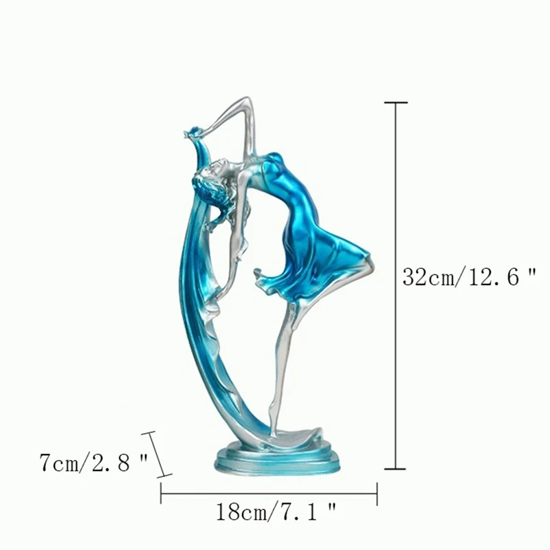 Европейский стиль Смола статуэтка Танцующая девочка украшения креативные элегантные женские статуэтки настольные поделки подарки Домашний Декор Аксессуары