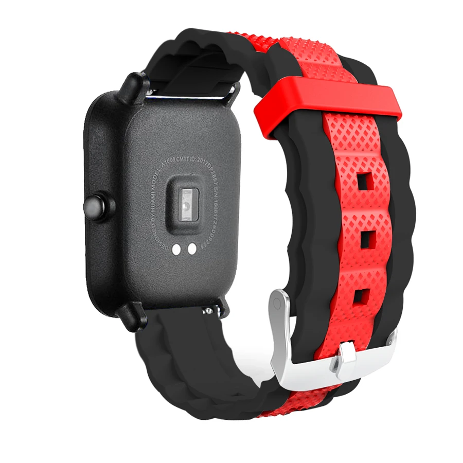 Ремешок силиконовый для Amazfit Bip сменный спортивный браслет Xiaomi Huami Молодежные