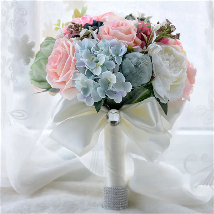 

Oil painting Artificial flower bridegroom bride holding flowers wedding gift gift ideas
