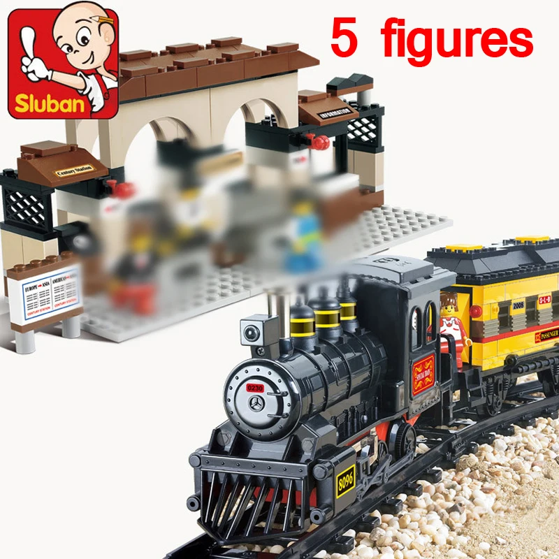 

Compatible With Lego 301Pcs Electric Train Building Block Train Station Building Block Eductional Sluban Block DIY Bricks 60050