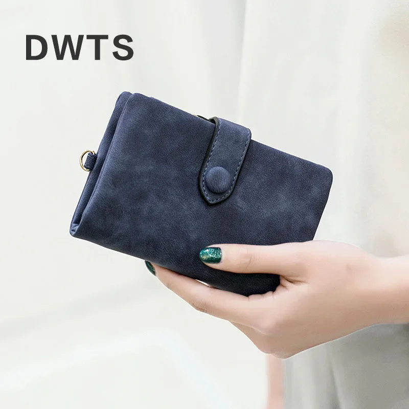  Wallet Female Leather Wallet Matte Wallet Short Cartera Mujer Cute Tri-fold Multi-card Female Walle
