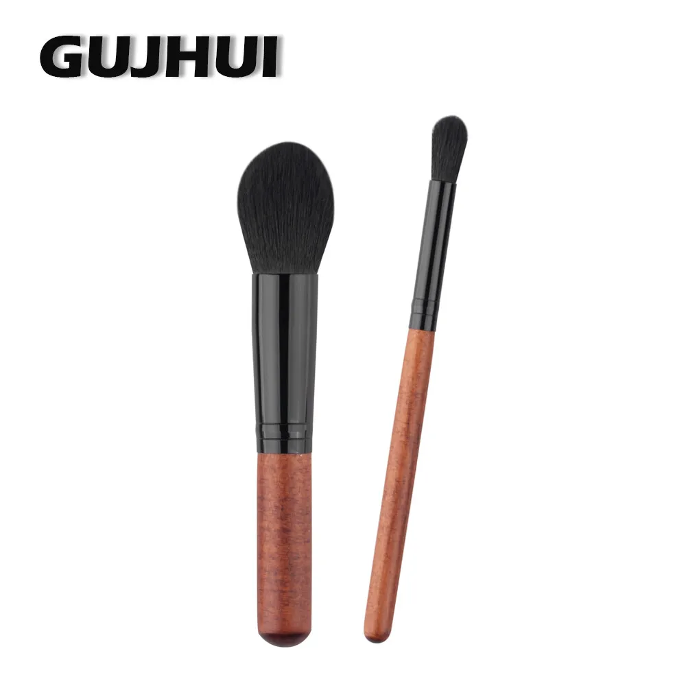 GUJHUI  2PCS Make Up Foundation Eyebrow Eyeliner Blush Cosmetic Concealer Brushes  For Face Make Up Beauty top quality maquiagem