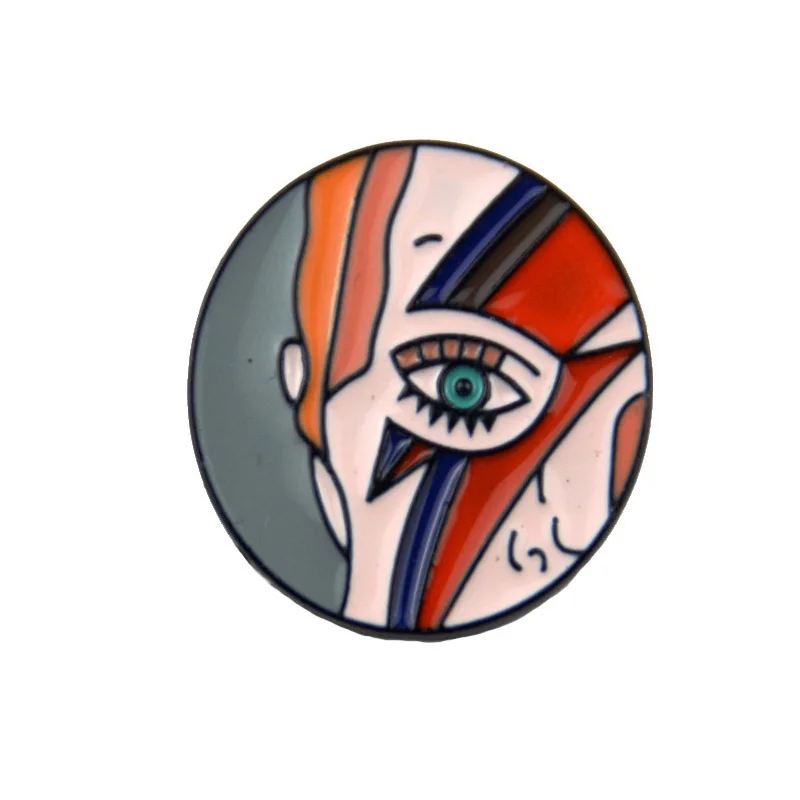 

10pcs David bowie vintage cartoon anime movie funny cosplay diy decorations Zinc Enamel Lapel Brooches Pins badges accessories