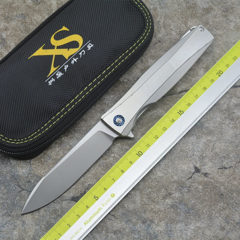

XS- P60 S35VN steel flipper folding knife titanium handle outdoor hunting camping survival Tactics pocket EDC tools