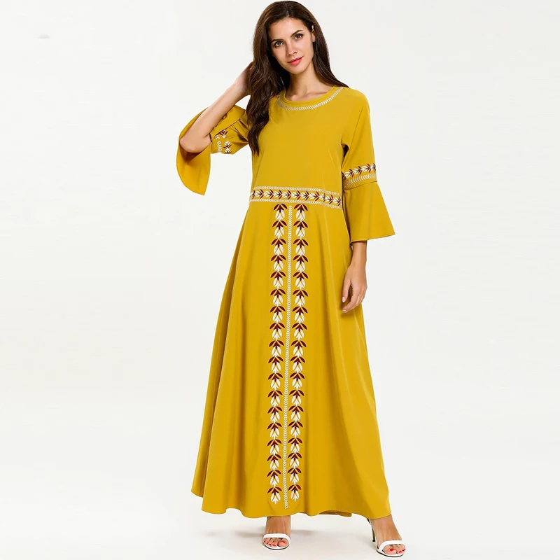 Vestidos Musulmanes 2019 абайя, кафтан Турция исламский, арабский мусульманское платье Caftan Дубай Оман Катара Elbise одеяние мусульмане Longue