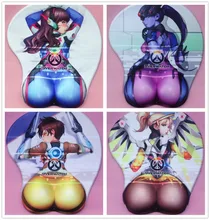 2017 new version Japanese font b anime b font 3d mouse pad wristbands Cartoon Creative sexy