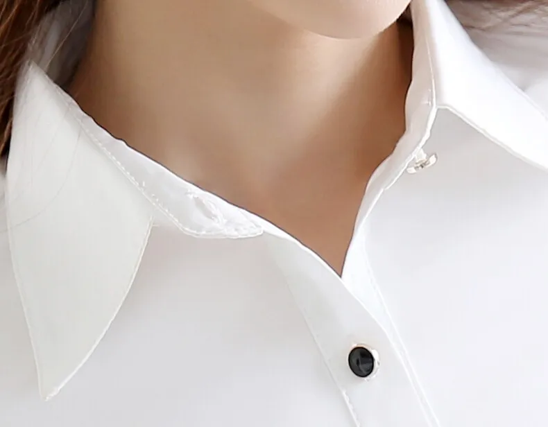 Высокое качество мода OL Женская одежда новая рубашка с длинным рукавом сплошной цвет Формальная блузка размера плюс офисные женские шифоновые топы красного цвета