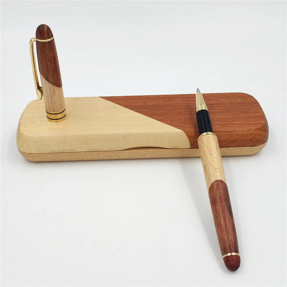 Gift Sign Pen Set Creative Stationery Gift Teachers' Day Father's Day Practical Gift Wooden Roller Pen